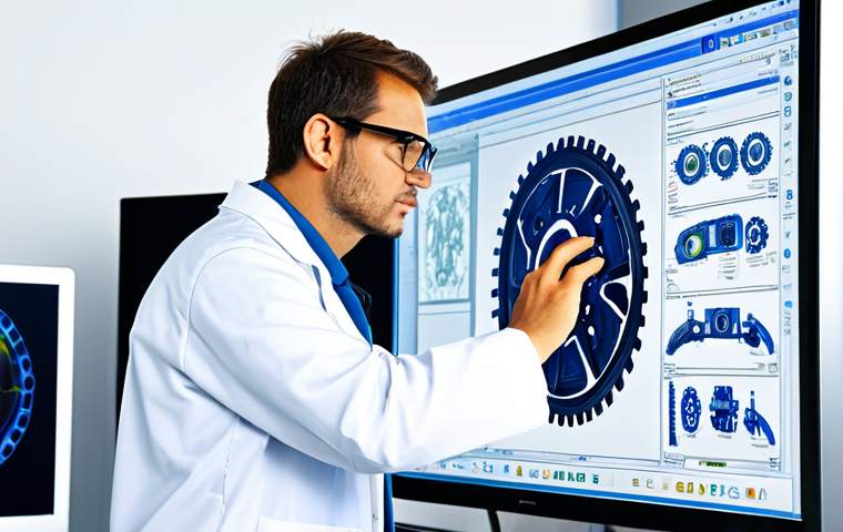 **

"A mechanical engineer, fully clothed in a professional lab coat and safety glasses, is meticulously examining a complex CAD model on a large monitor in a brightly lit design studio.  Intricate gears and mechanisms are visible on the screen. Clean, modern environment, detailed 3D rendering, perfect anatomy, correct proportions, well-formed hands, proper finger count, professional, safe for work, appropriate content, fully clothed, modest."

**